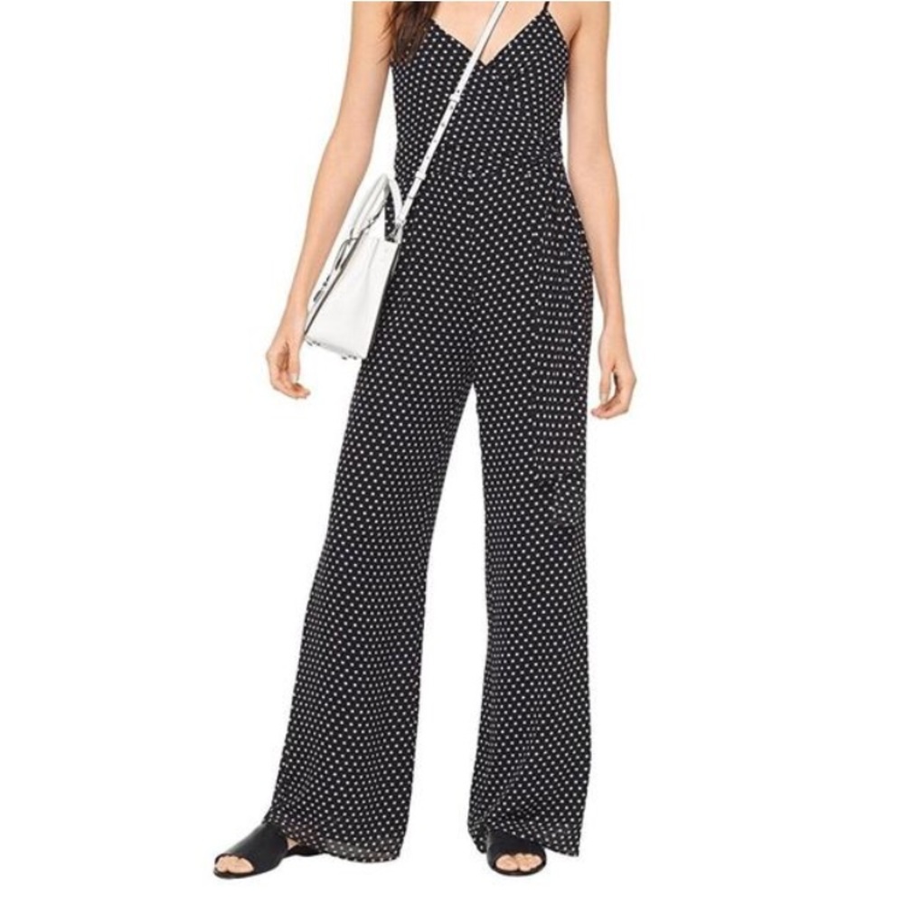 Michael Kors black and white polka dot jumpsuit